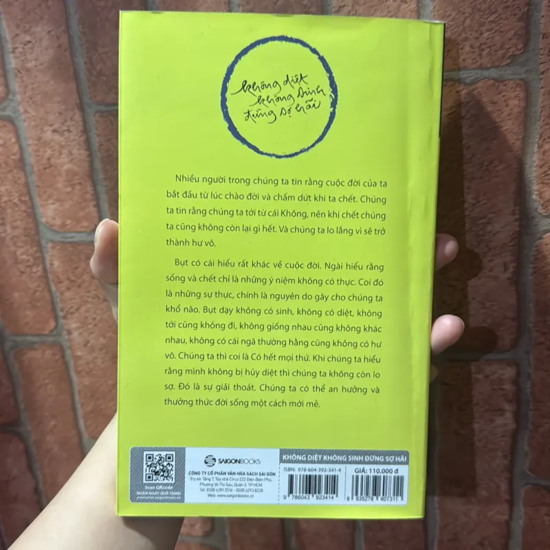 Sách Không diệt không sinh đừng sợ hãi 1021165