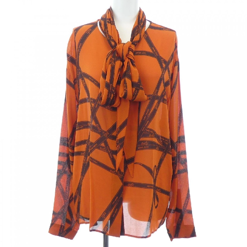 Áo sơ mi HERMES Bordeux Twill Reine - Hàng hiệu Chính hãng 775189