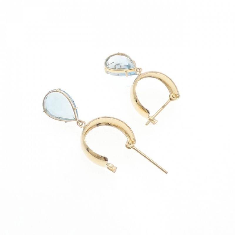 K18YG Blue Topaz Bông Tai - Hàng hiệu Chính hãng 870126