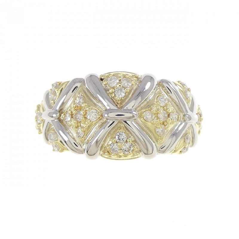 Nhẫn kim cương K18YG/PT900 0.30CT 667378