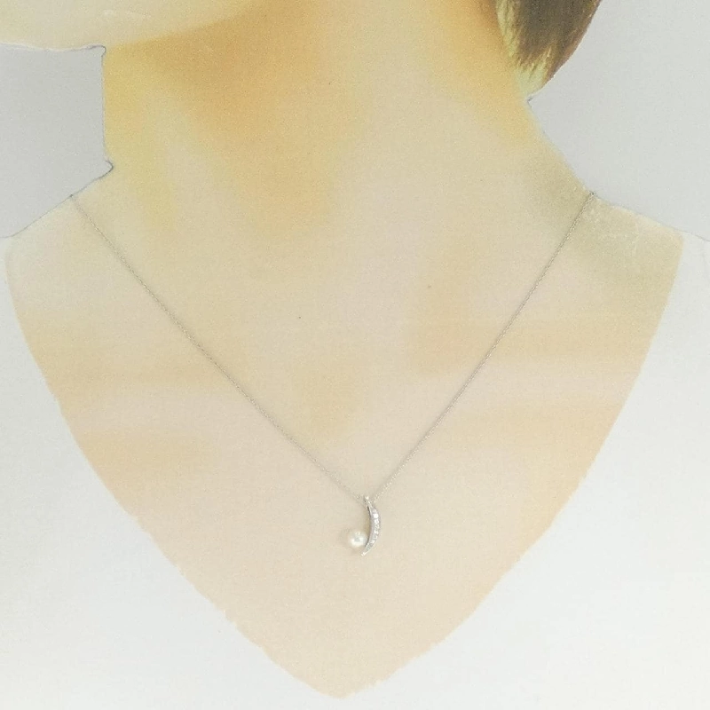 K10WG/K10YG Mặt Trăng × Ngôi Sao Dây Chuyền Ngọc Trai Akoya 4.6mm - Hàng hiệu Chính hãng 850823