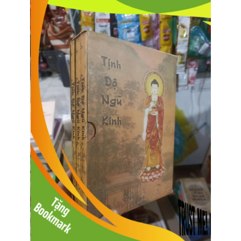 (TẶNG BOOKMARK) box 3 cuốn Tịnh độ ngũ kinh mới 80% ố nhẹ Phật giáo RBK2702 940107