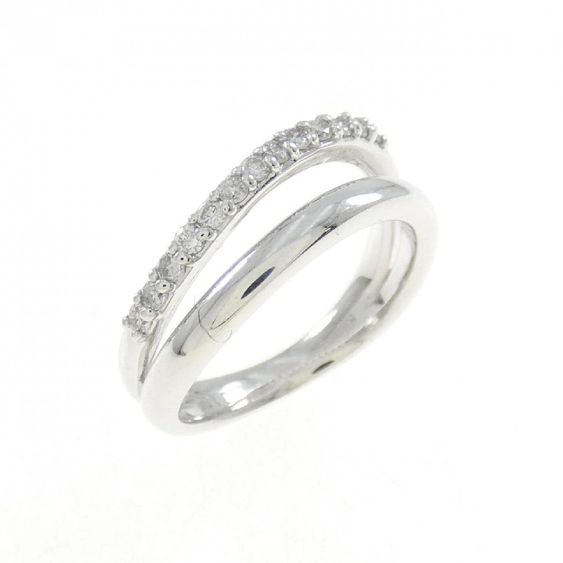 Nhẫn pinky kim cương K18WG 0.13CT 673559