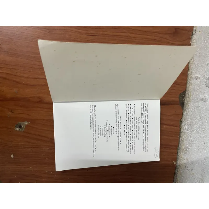 THE LANGUAGE OF MONEY- EDNA CAREW 734843