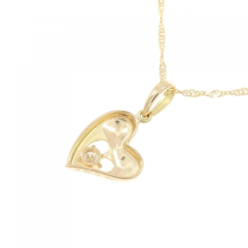 K18YG/750YG Dây chuyền hình trái tim kim cương 0.05CT - Hàng hiệu Chính hãng 861995