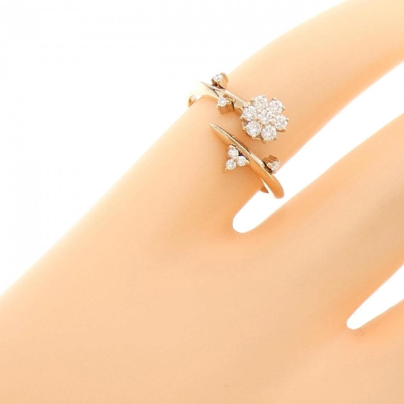 Nhẫn hồng ngọc K18PG hoa kim cương 0.15CT 669207