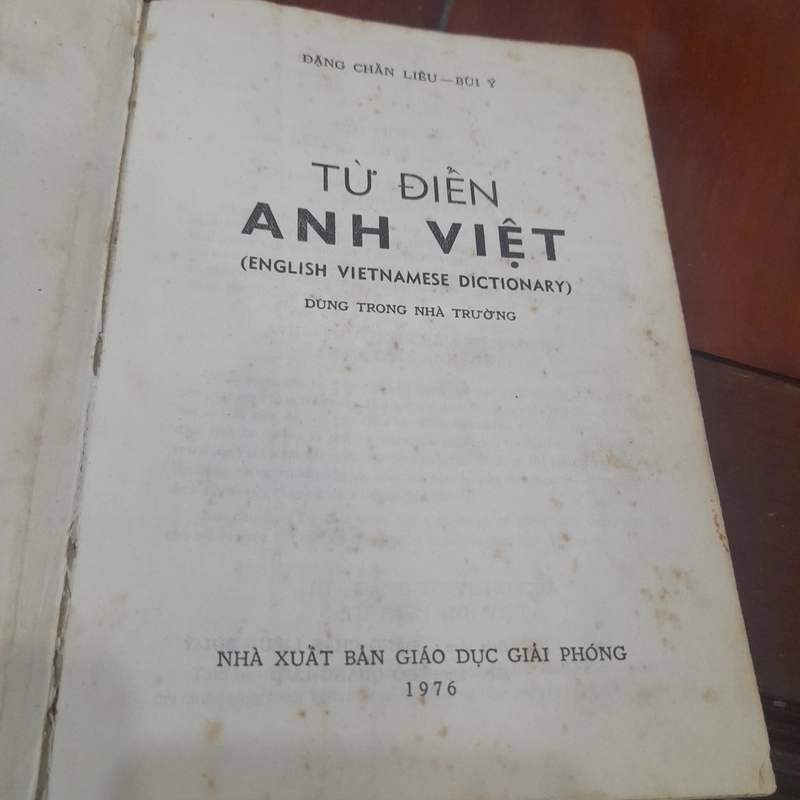 Đặng Chấn Liêu, Bùi Ý - TỪ ĐIỂN ANH VIỆT (in năm 1976) 466487