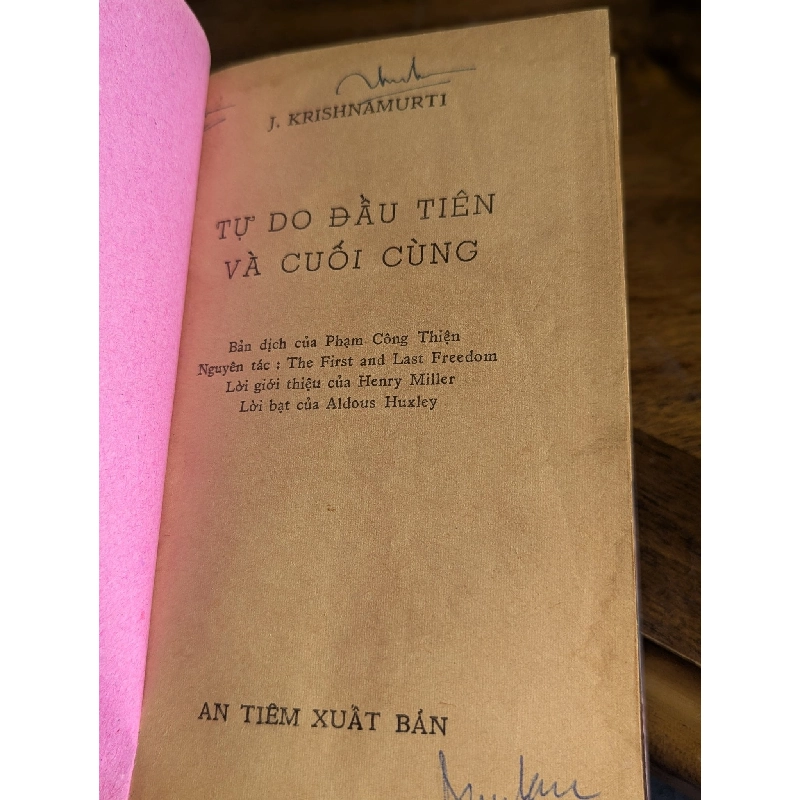 Tự do đầu tiên và cuối cùng - krishnamurti 121549