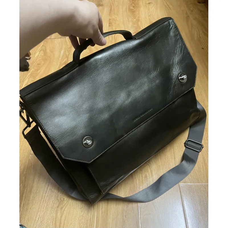 Cặp nam 37x29x9 công sở da thật 2hand 996739