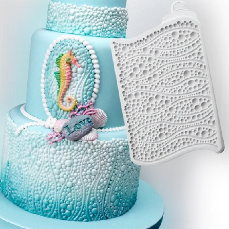 Khuôn silicon làm viền bánh, rau câu, fondant hình chuỗi ngọc - Mã số 1294 342499