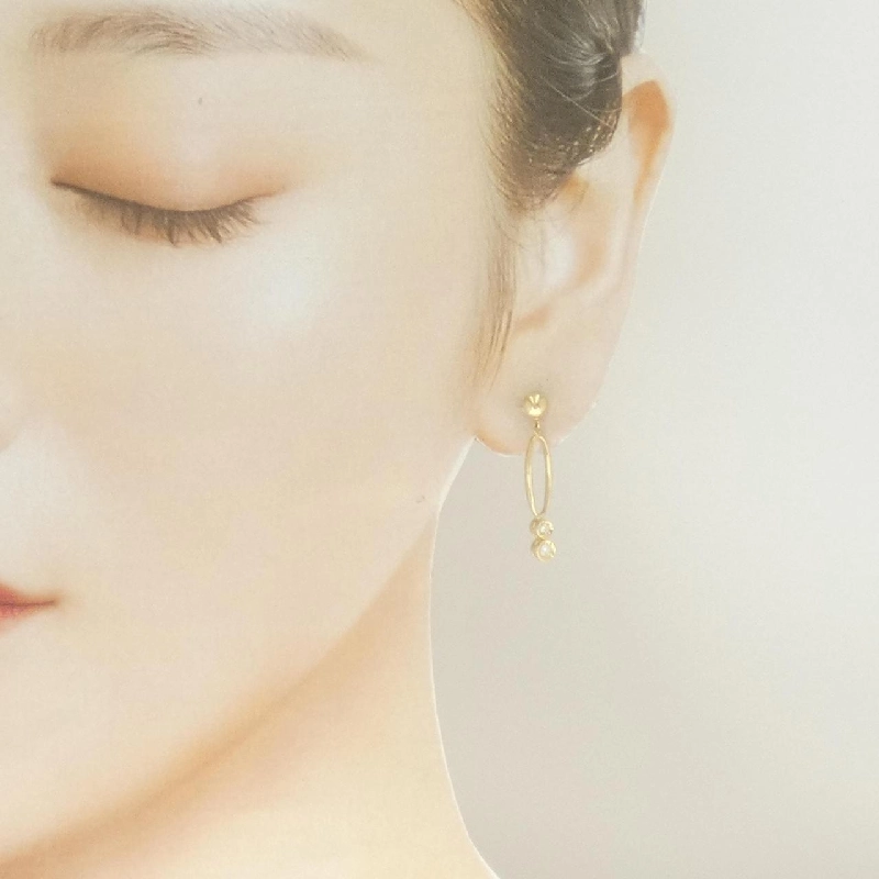 K18YG Bông tai kim cương 0.10CT - Hàng hiệu Chính hãng 867647