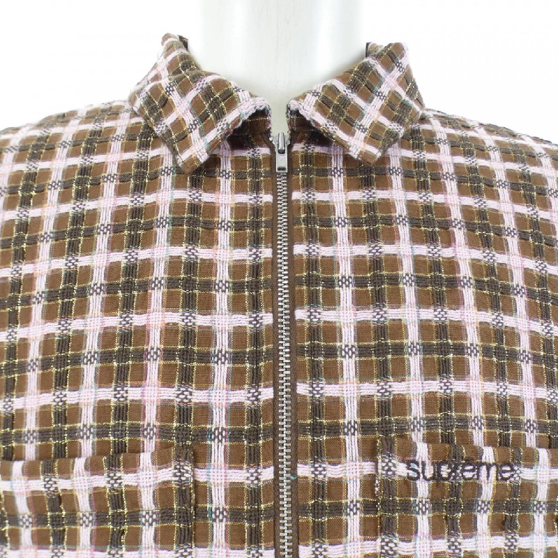 シュプリーム SUPREME Metallic Plaid Zip Up Shi シャツ - Hàng hiệu Authentic 884062