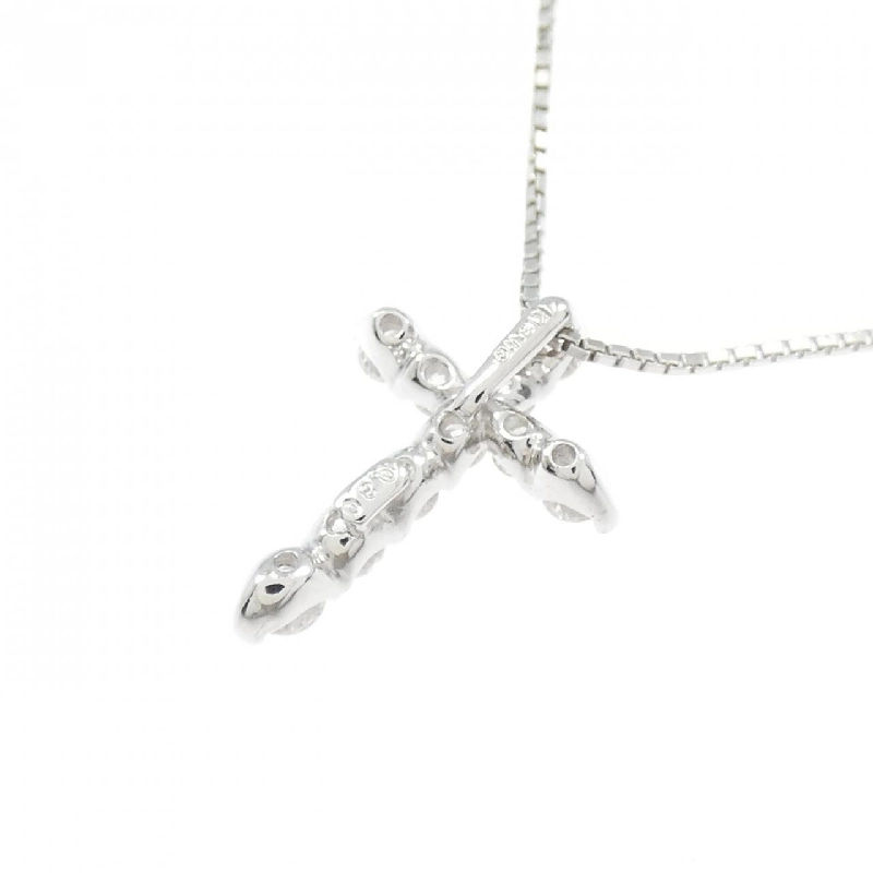 K18WG Dây chuyền kim cương chéo 0.30CT - Hàng hiệu chính hãng 859392