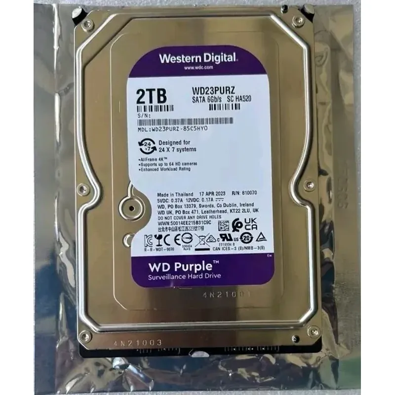 HDD Western Digital 2TB SATA 6Gb/s 3.5" WD23PURZ-85C5HY0 716403