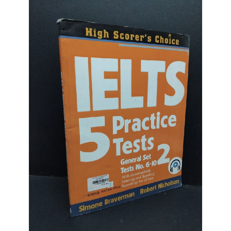 Ielts 5 practice tests, general set 2 mới 80% ố rách góc gáy 2017 HCM1710 HỌC NGOẠI NGỮ 303228