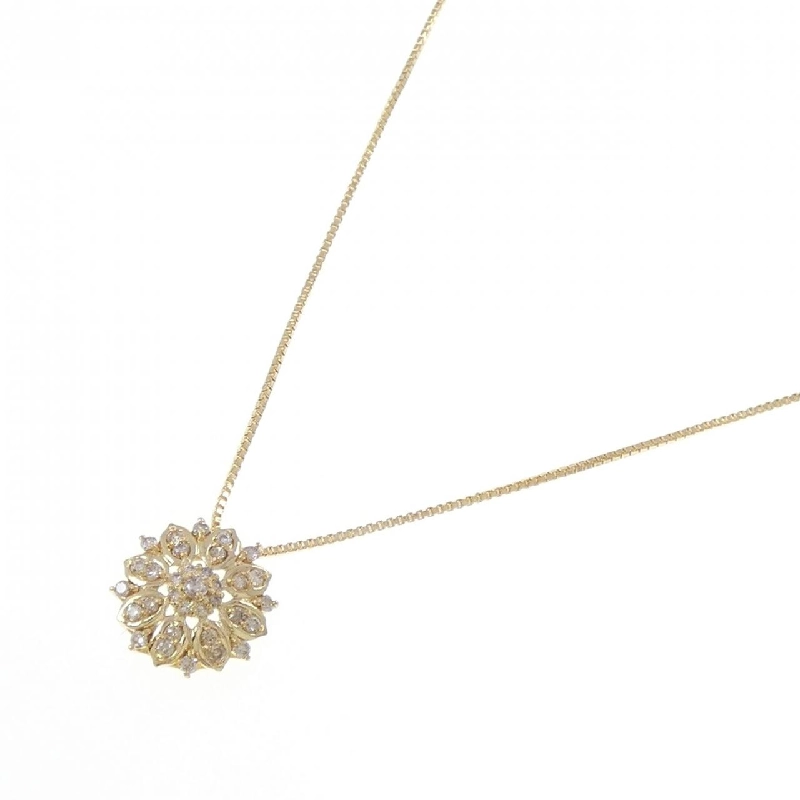 K18YG Hoa Kim Cương Dây Chuyền 0.20CT - Hàng hiệu Chính hãng 857595