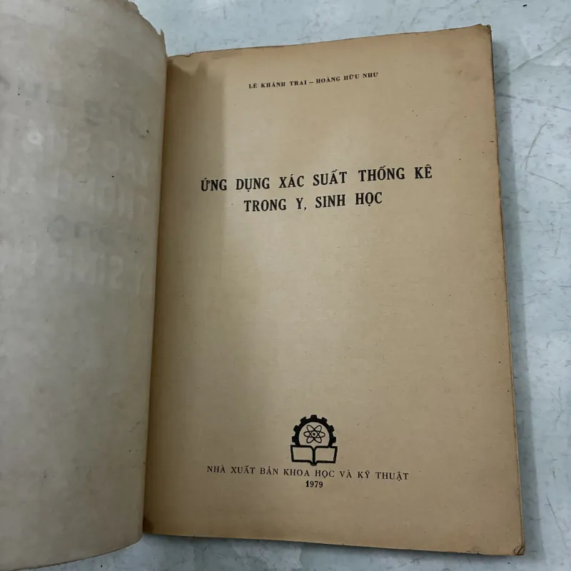 Ứng dụng xác suất thống kê trong y sinh học - Lê Khánh Trai - 1979s 1013091