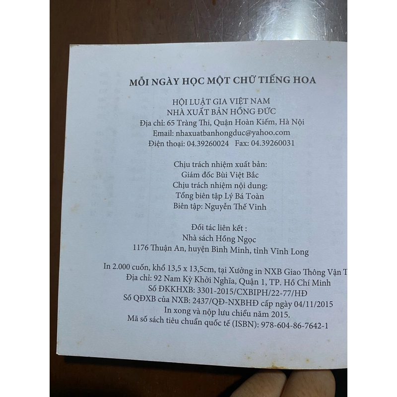 Mỗi ngày học một chữ Tiếng Hoa - Luyện viết và phát âm Hoa Anh Việt 533519