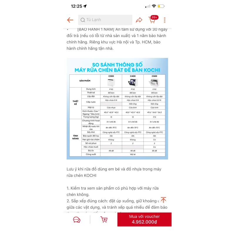 Máy rửa chén bát để bàn KOCHI C300 - Không cần lắp đặt - Rửa nước nóng & Sấy nóng diệt   797771