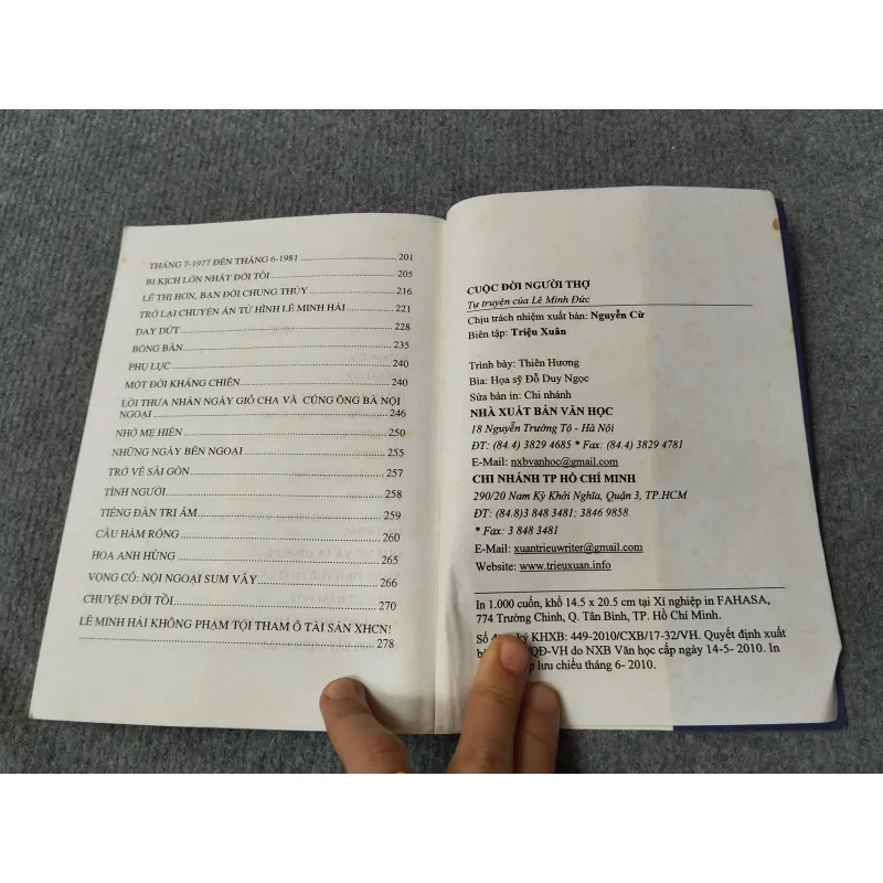 LÊ MINH ĐỨC CUỘC ĐỜI NGƯỜI THỢ (TỰ TRUYỆN) 729275