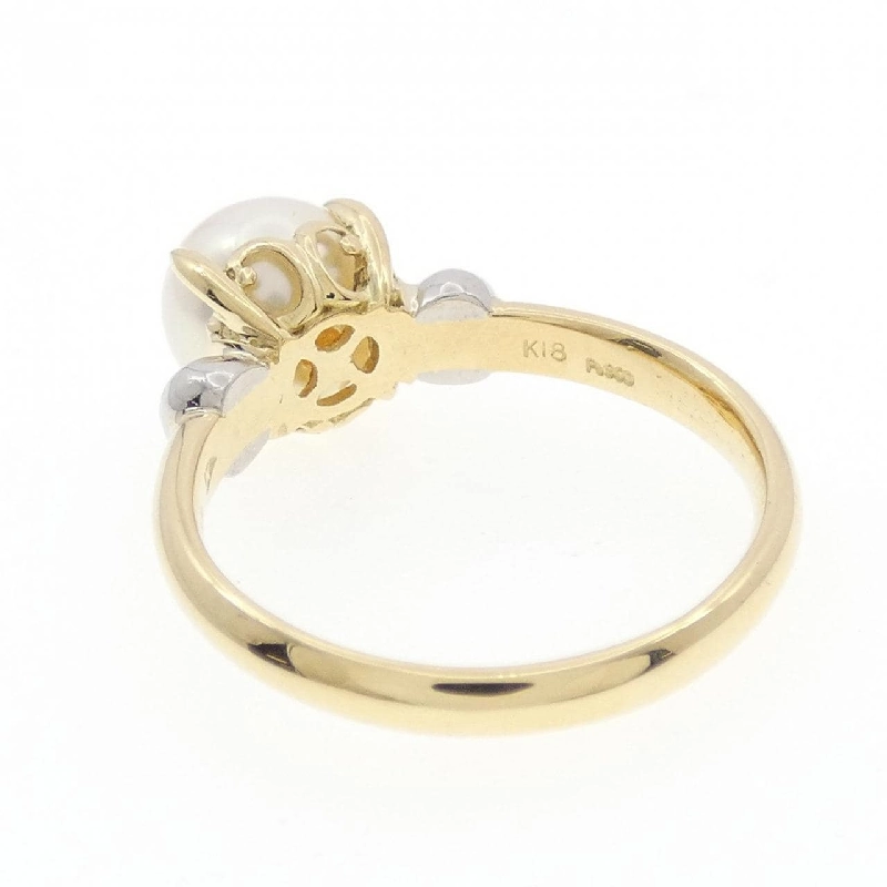 Nhẫn ngọc trai Akoya K18YG/PT900 7.5mm - Hàng hiệu Authentic 851825