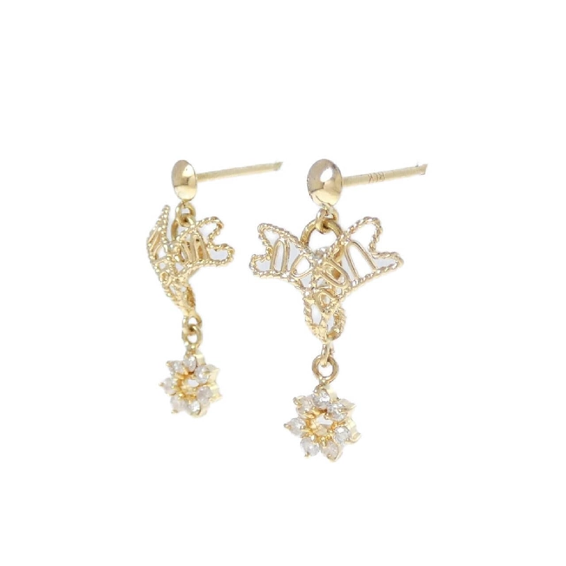 K18YG Bông tai kim cương 0.14CT - Hàng hiệu Chính hãng 863356