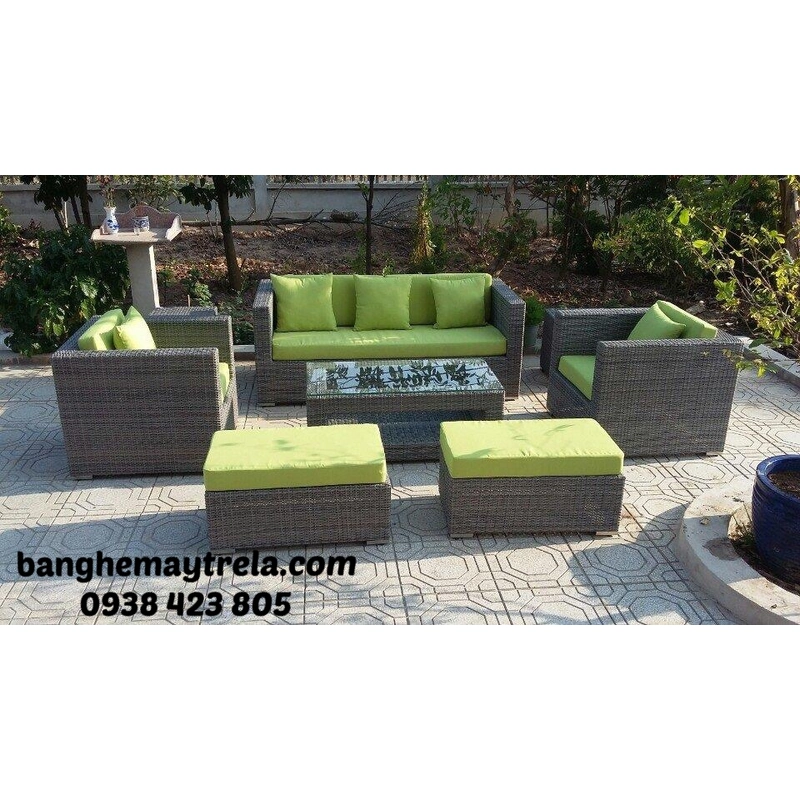 Sofa vuông nhựa giả mây 526349