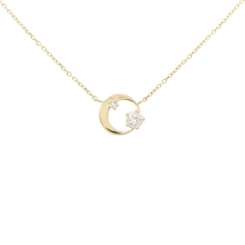 Dây chuyền kim cương K18YG hình trăng 0.122CT - Hàng hiệu chính hãng 861389