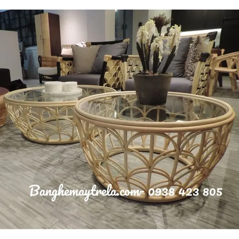 Bàn mây tự nhiên decor 601732