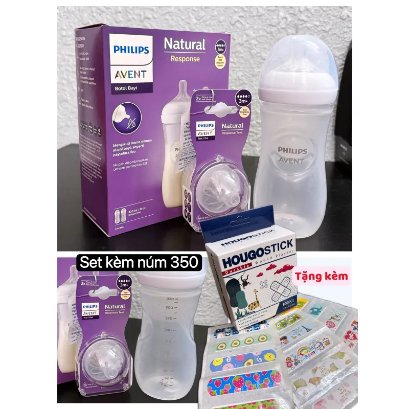 Cặp bình sữa Philips Avent kèm núm size 4 new 100% (có quà tặng) 780333