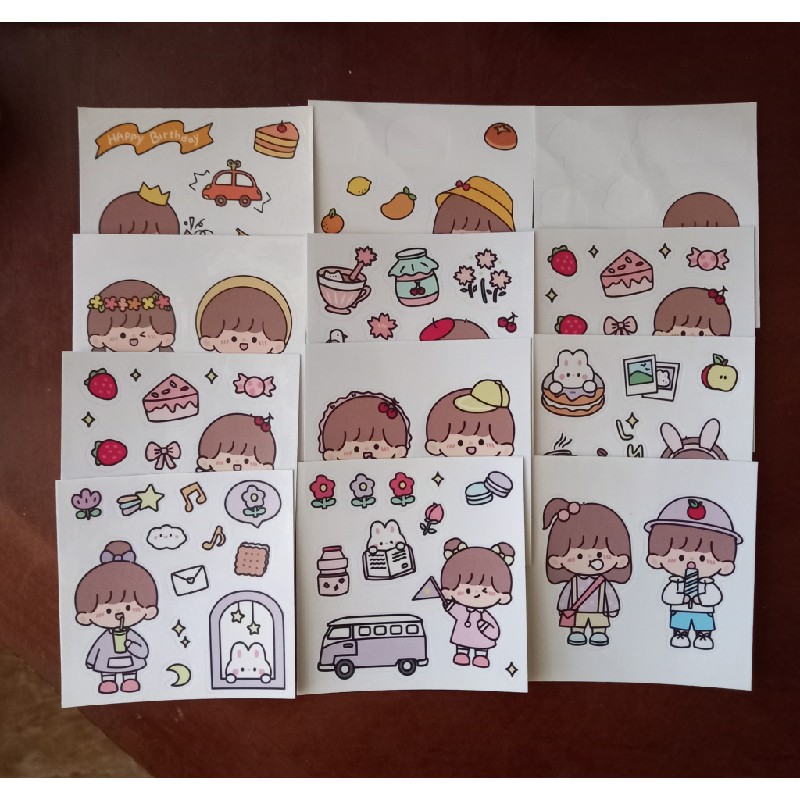 Bộ 12 miếng dán sticker 25172