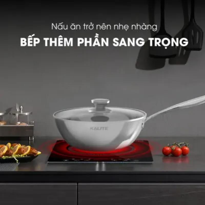 Chảo inox 304 nguyên khối lòng sâu Kalite KWP2601, mới 100% 706258