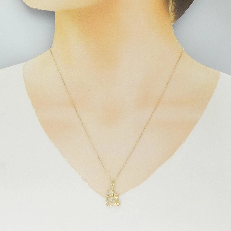 K18YG Dây chuyền kim cương mèo 0.18CT - Hàng hiệu Chính hãng 856107