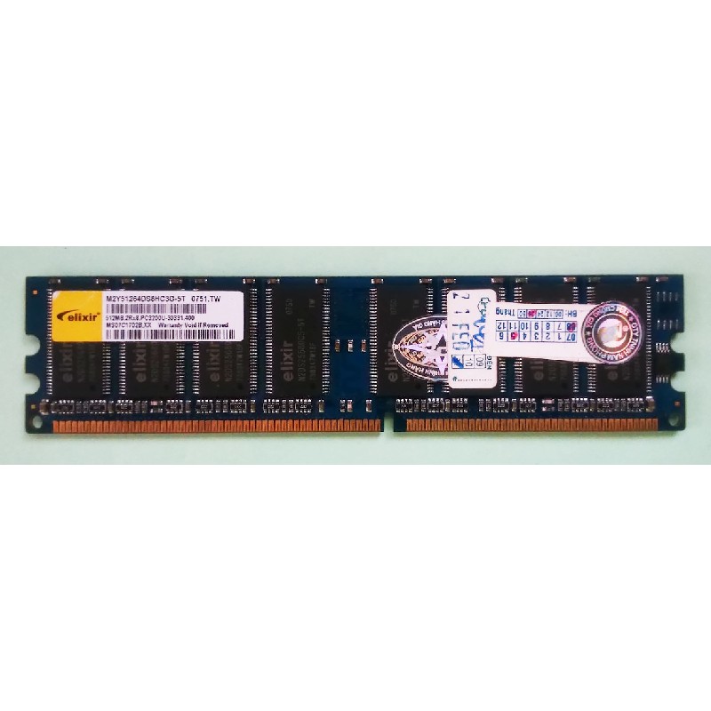 Ram bộ nhớ Elixir 512MB.2Rx8.PC3200U-30331.400 cho máy tính bàn 17504