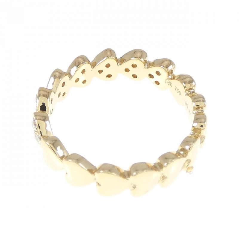 Nhẫn kim cương hình trái tim 750YG 0.37CT 672854