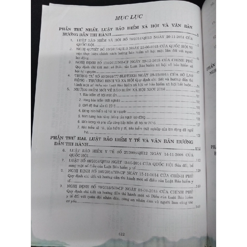 Luật bảo hiểm xã hội - Luật bảo hiểm y tế bảo hiểm thất nghiệp và văn bản hướng dẫn mới nhất mới 70% ướt ố rách góc HCM1906 Quang Minh SÁCH GIÁO TRÌNH, CHUYÊN MÔN 176149