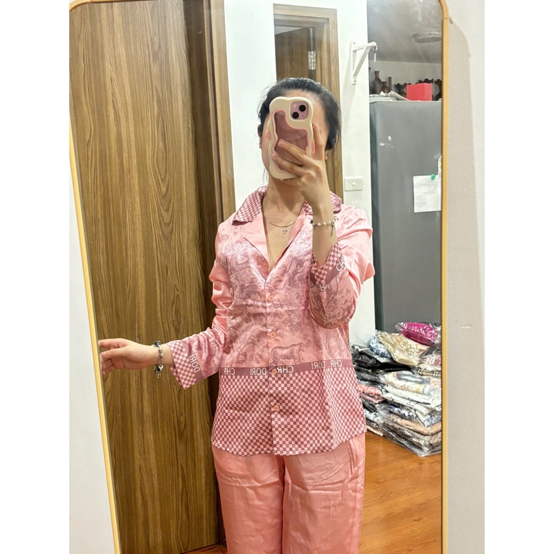 Pijama lụa dài tay 454865