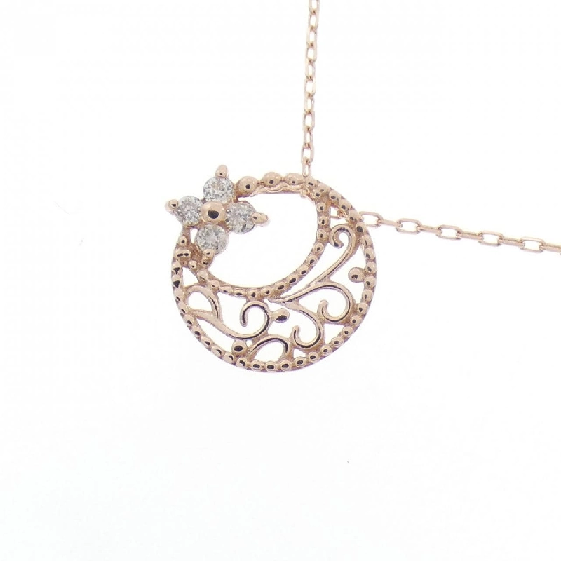 K10PG Hoa Kim Cương Dây Chuyền 0.02CT - Hàng hiệu Chính hãng 857437