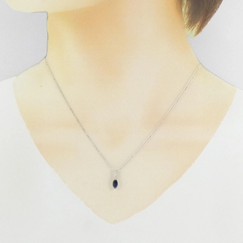 K18WG Sapphire Necklace 0.71CT - Hàng hiệu Authentic 859272