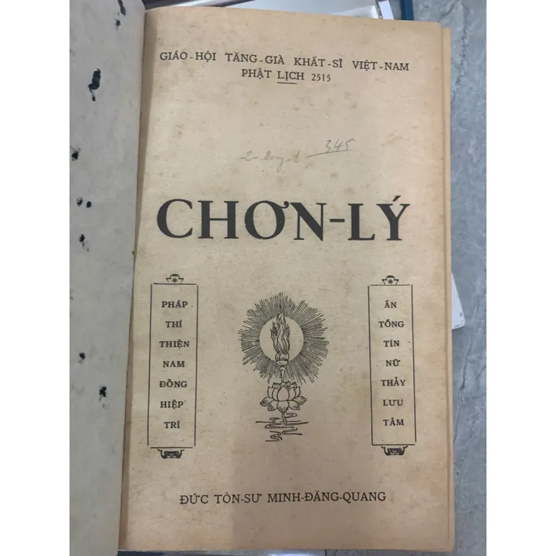 CHƠN LÝ (2 TẬP) - MINH ĐĂNG QUANG 937526