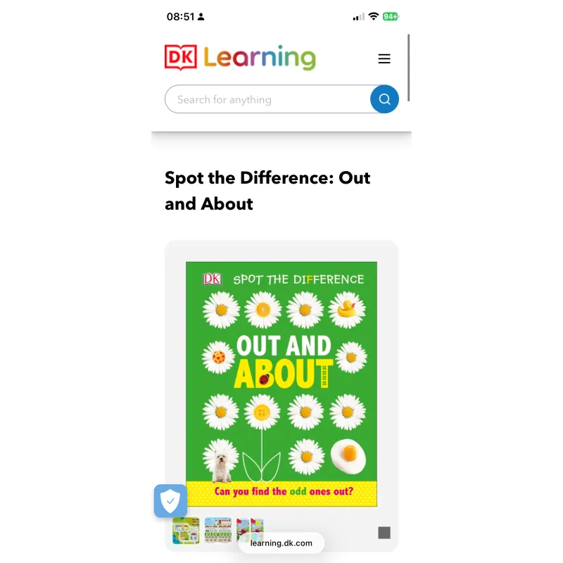 NGOẠI VĂN sách tiếng anh trẻ em nxb DK nổi tiếng : Spot the difference OUT AND ABOUT 1027812