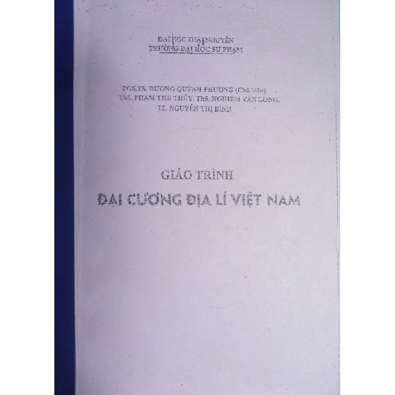 Giáo trình Đại cương Địa lí Việt Nam 67717