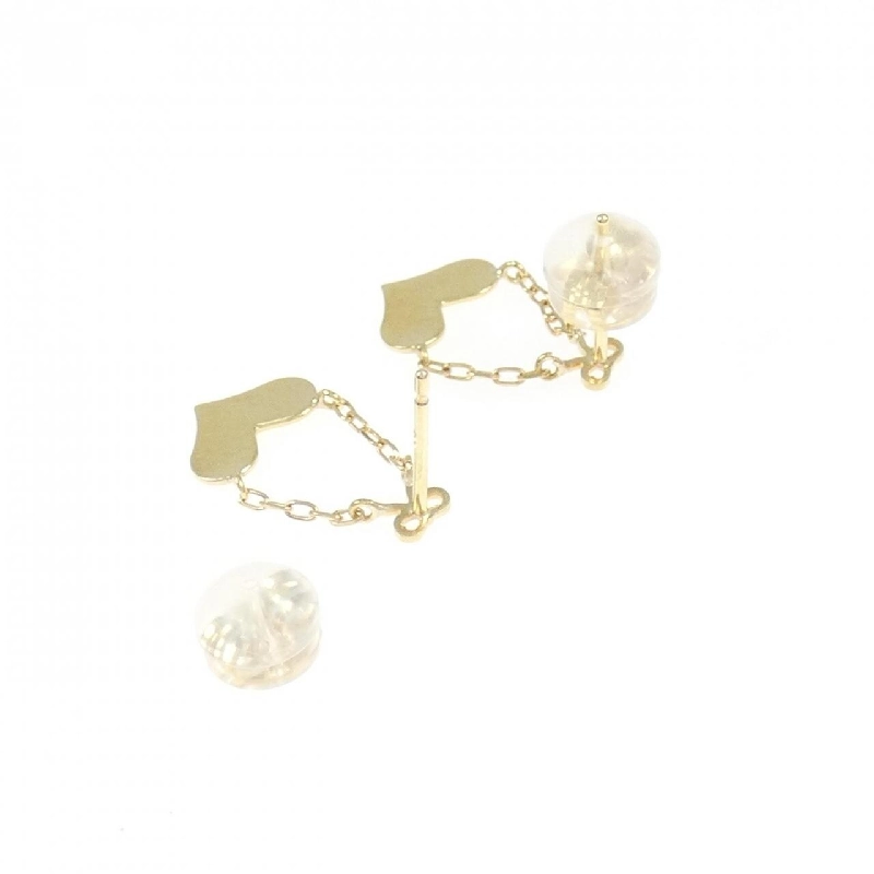 K18YG Heart x Ribbon Earrings - Hàng hiệu Authentic 868586
