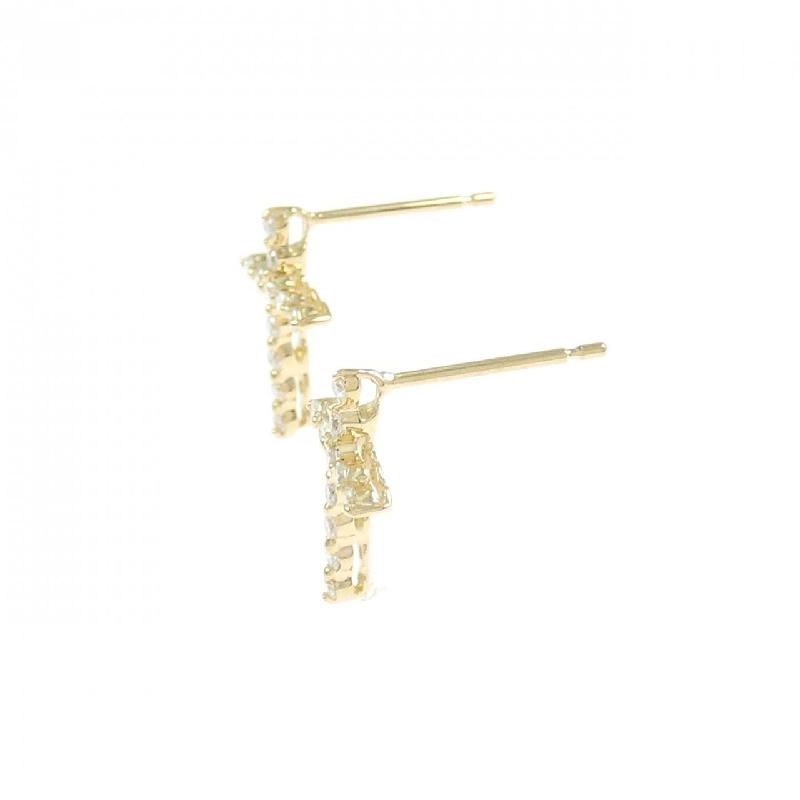 K18YG Bông tai kim cương chéo 0.20CT - Hàng hiệu Chính hãng 875373