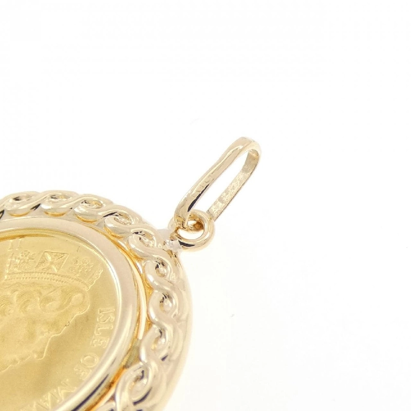 K18YG(枠) Đồng xu Mặt dây chuyền - Hàng hiệu Authentic 862963