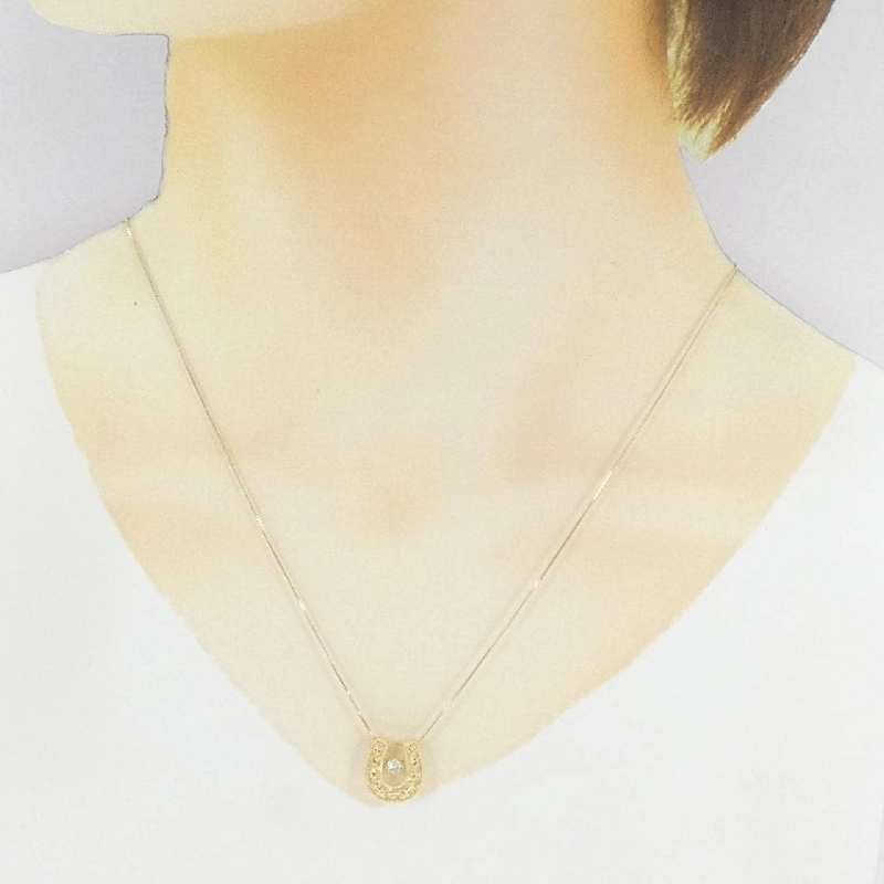 K18YG Dây chuyền kim cương 0.10CT - Hàng hiệu Chính hãng 856431