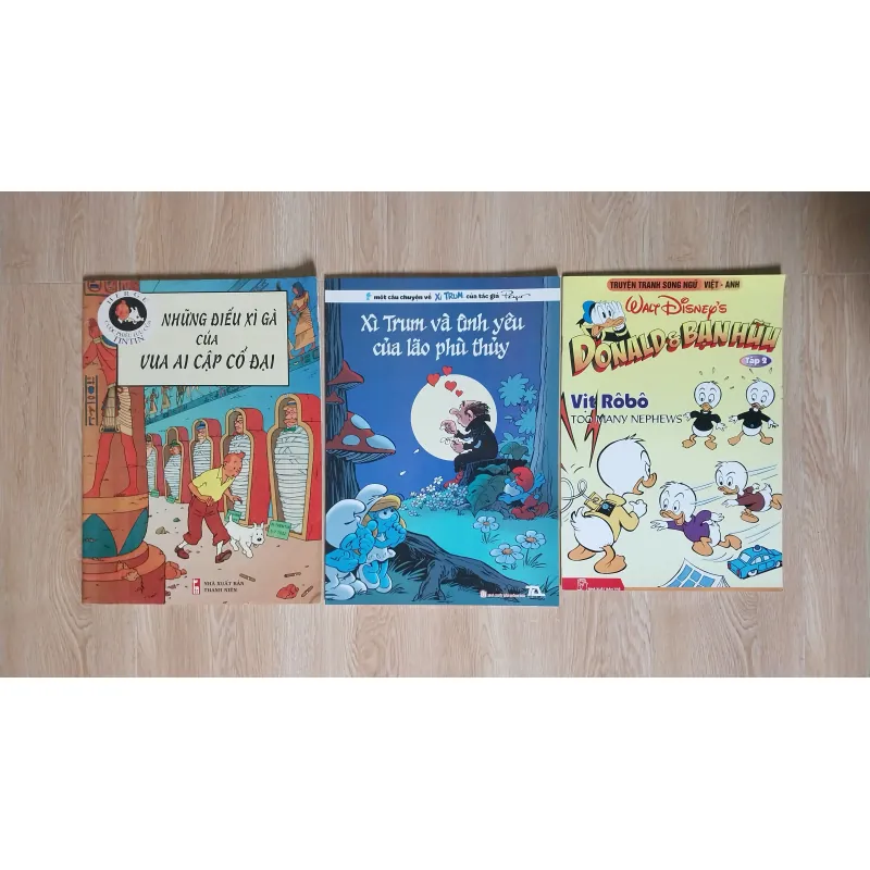 Combo 3 Quyển - Truyện Tranh (4) - Tintin - Xì Trum - Vịt Donald 560309