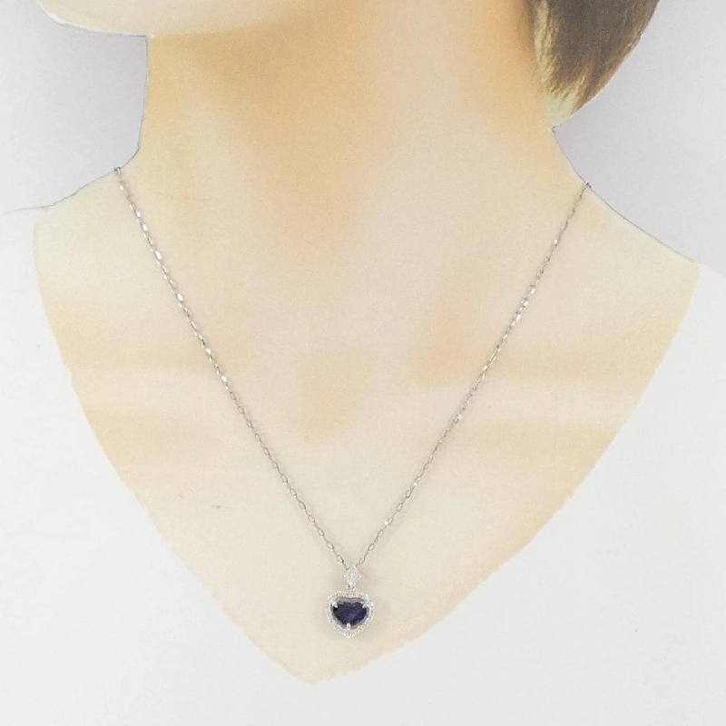 Dây chuyền Sapphire hình trái tim PT900/PT850 1.402CT - Hàng hiệu Chính hãng 858157