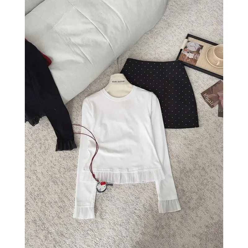 Áo phông bèo nữ form ôm tôn dáng – chất thun co giãn siêu đẹp, dễ phối đồ  653659