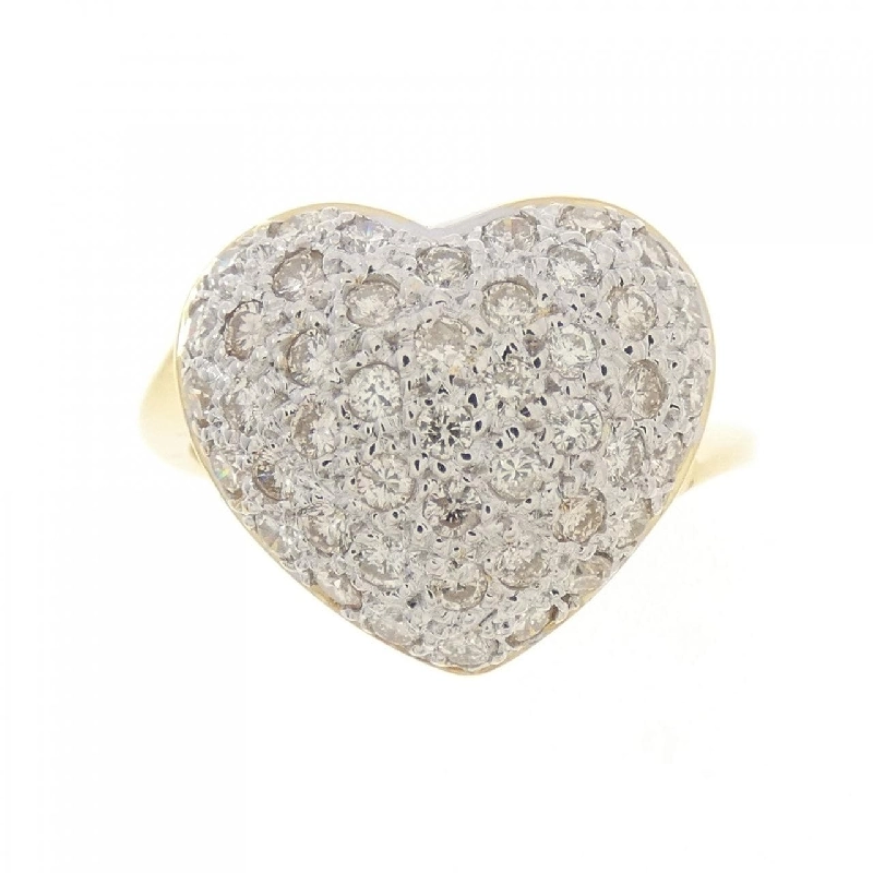 Nhẫn kim cương hình trái tim Pavé K18YG/K18WG 0.78CT - Hàng hiệu Authentic 855376